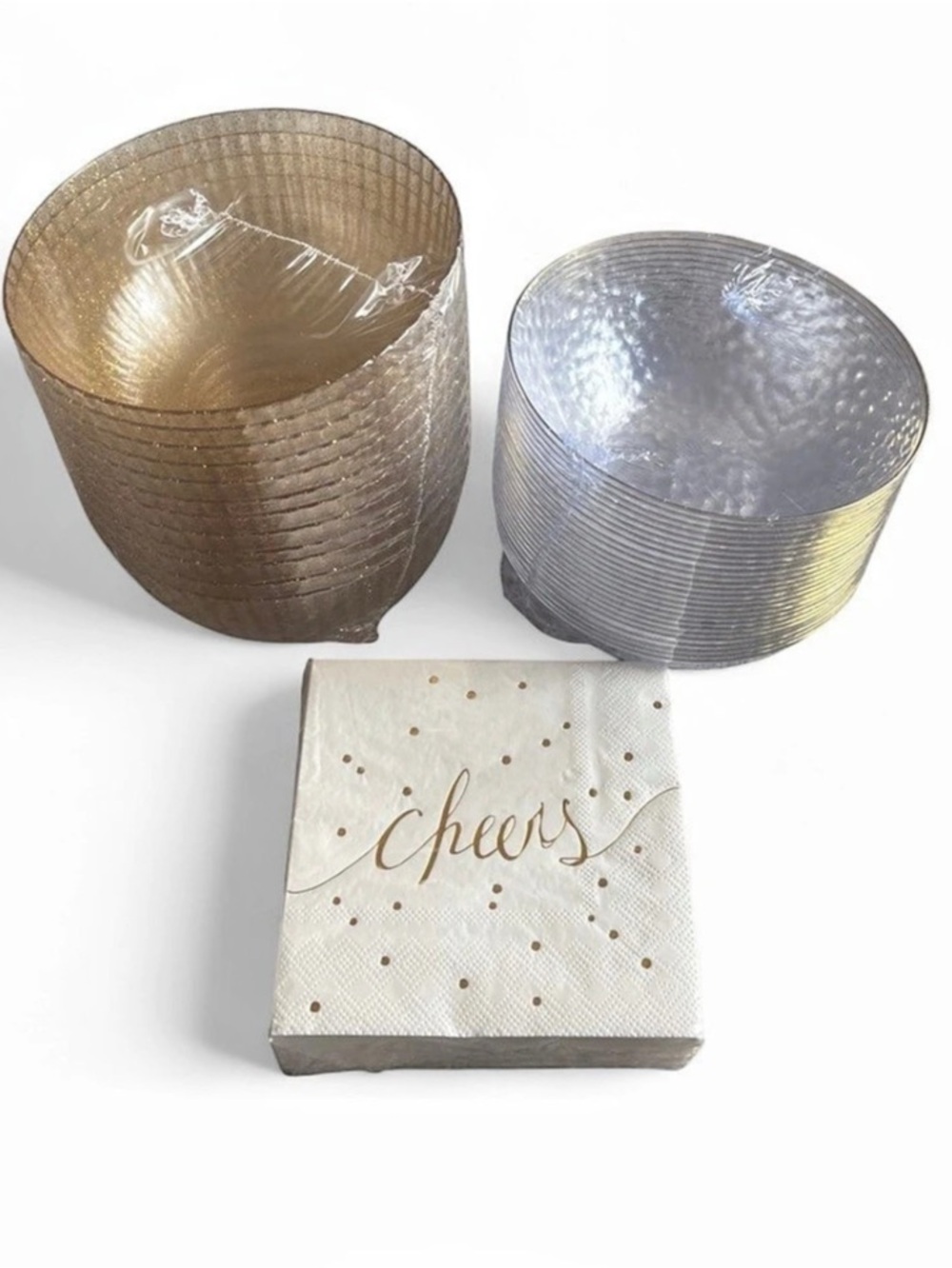 Ribbed Metallic Drinkware Set- Wedding Set